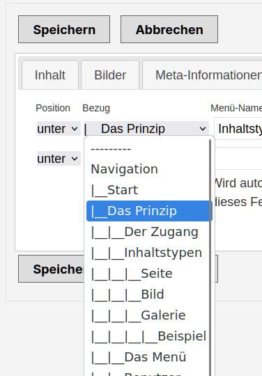 Bezugspuinkt auswählen